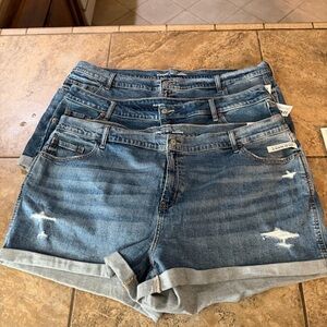 Old Navy Distressed Blue Jeans Shorts - lot of 3